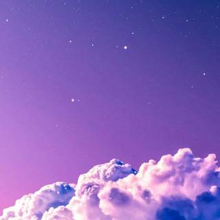 Purple sky iPhone wallpaper