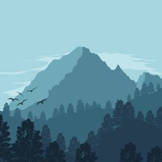 Minimalist mountain phone wallpaper