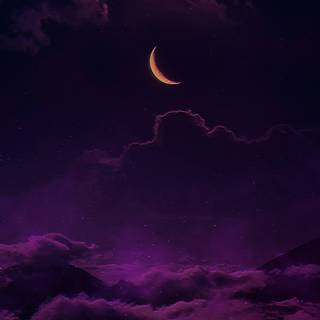 Purple sky iPhone wallpaper