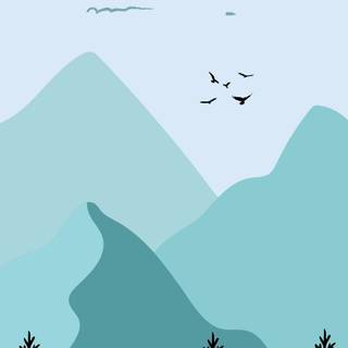 Minimalist mountain phone wallpaper
