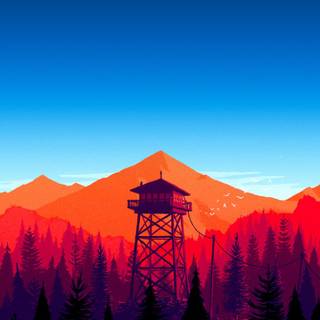 Minimalist mountain phone wallpaper