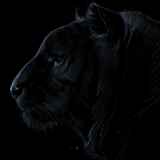 Black lion phone wallpaper
