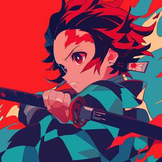 Tanjiro sword wallpaper