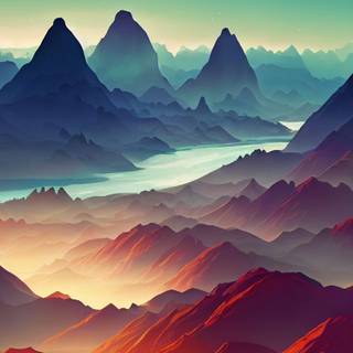 Red and blue phone wallpaper