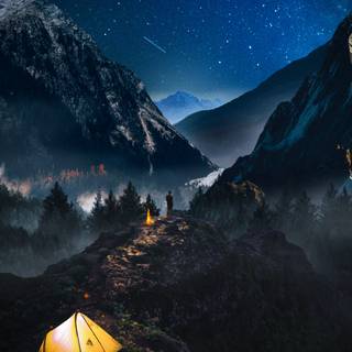 Camping phone wallpaper