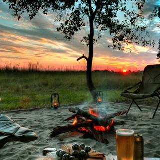 Camping phone wallpaper