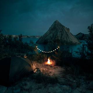 Camping phone wallpaper