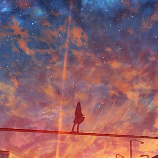 Night anime iPhone wallpaper