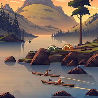 Camping phone wallpaper