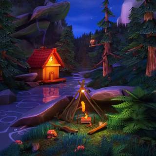 Camping phone wallpaper