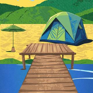 Camping phone wallpaper