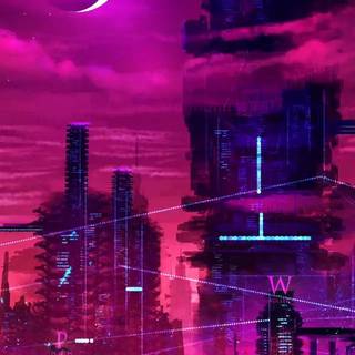 Anime neon iPhone wallpaper