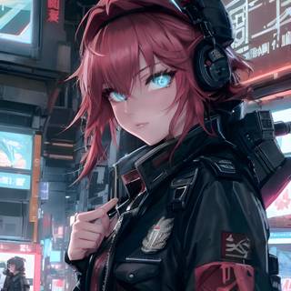 Anime neon iPhone wallpaper