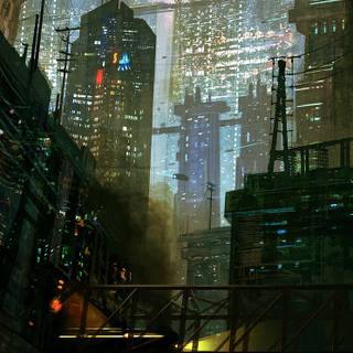 Futuristic city iPhone wallpaper