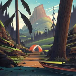 Camping phone wallpaper