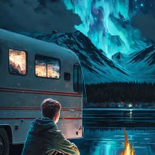 Camping phone wallpaper