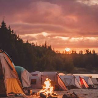 Camping phone wallpaper