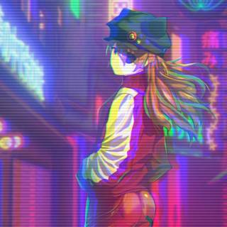 Anime neon iPhone wallpaper