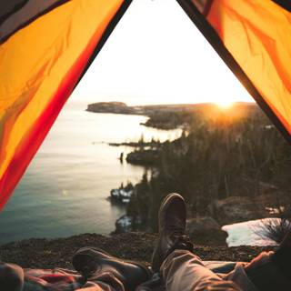 Camping phone wallpaper