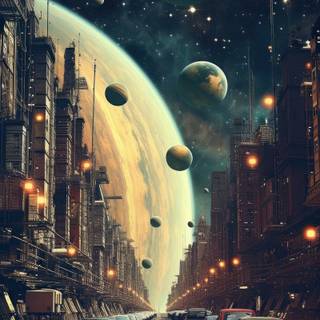 Futuristic city iPhone wallpaper