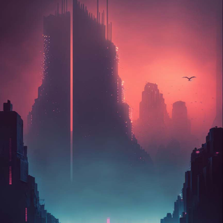 Futuristic city iPhone wallpaper