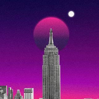 Futuristic city iPhone wallpaper