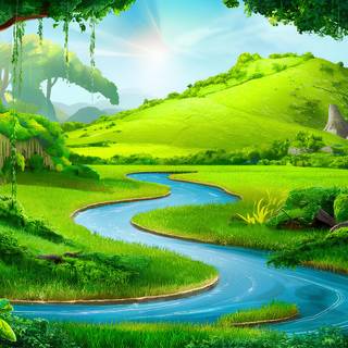 Lush green wallpaper