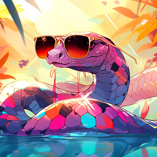 Kawaii snake wallpaper