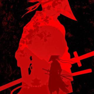 Red samurai iPhone wallpaper
