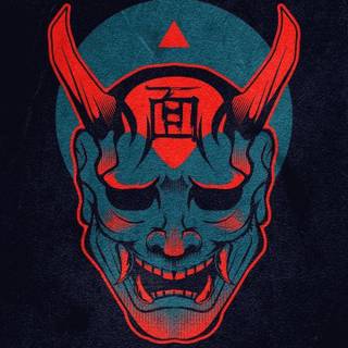 Red samurai iPhone wallpaper