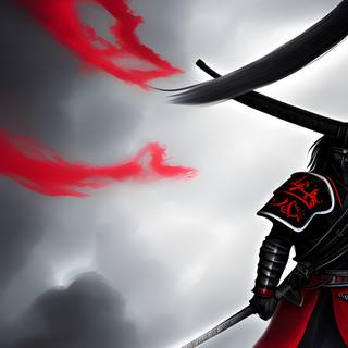 Red samurai iPhone wallpaper