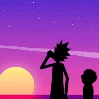 Rick and Morty iPhone 12 wallpaper