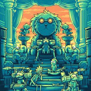 Rick and Morty iPhone 12 wallpaper