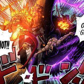 Sanji vs Queen wallpaper