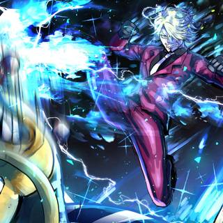 Sanji vs Queen wallpaper