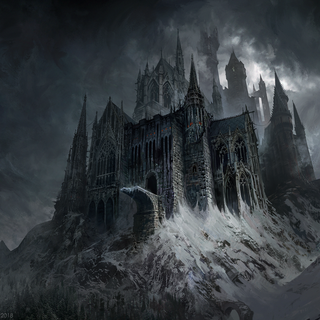 Dark palace wallpaper