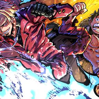 Sanji vs Queen wallpaper