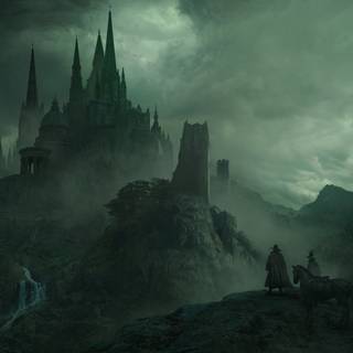 Dark palace wallpaper