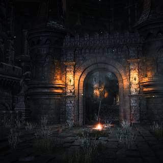 Dark palace wallpaper