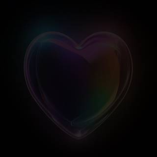 iPhone heart black wallpaper