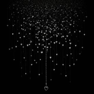 iPhone heart black wallpaper