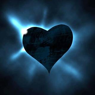 iPhone heart black wallpaper