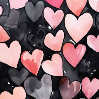 iPhone heart black wallpaper