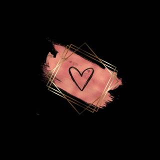 iPhone heart black wallpaper