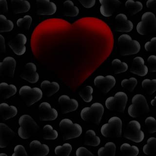 iPhone heart black wallpaper