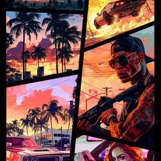 GTA 6 iPhone 4k wallpaper