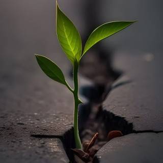 Growing plant wallpaper