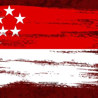 Singapore flag 4k wallpaper