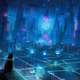 Rain city 4k wallpaper