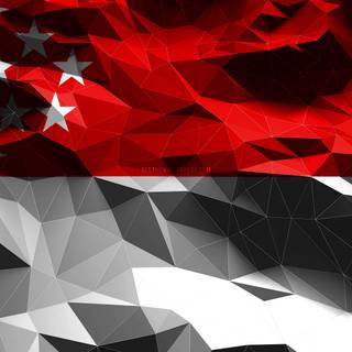 Singapore flag 4k wallpaper